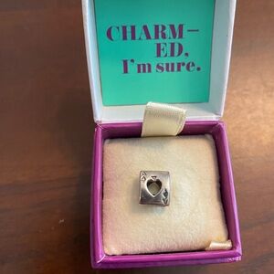 Sterling Silver Heart Ace of Spades Bead Charm